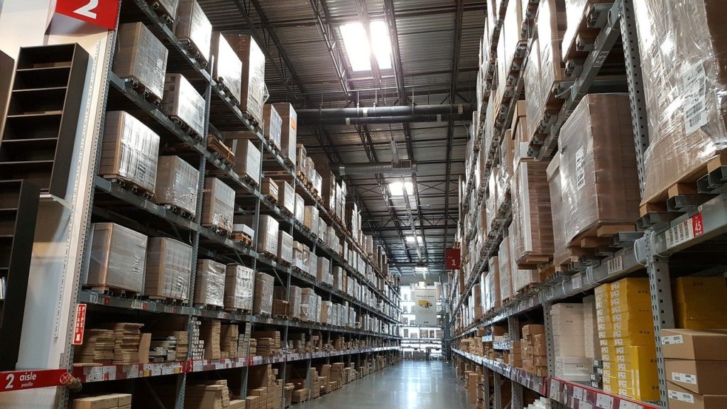 photo of a warehouse with inventory